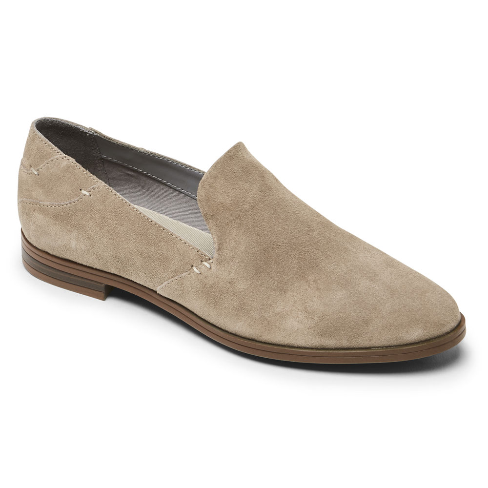 Rockport Womens Loafers Khaki - Perpetua - UK 107-KODZXW